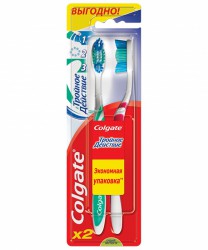 Зубная щетка, Colgate (Колгейт) №2 тройное действие средней жесткости